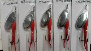 5 x15 g Fire Eye VOLING C SEÑUELOS HOJA GIRATORIA ROJO/PLATEADO Valor Superior FEFC02-4001-15 - Imagen 1 de 2