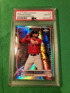 2022 Topps Chrome CONNOR WONG #39 Prism Refractor Baseball PSA Graded GEM MT 10 - Picture 1 of 9