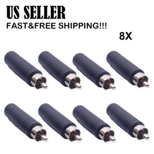 8pcs 6.35mm 1/4" Jack to Male RCA Connector Converter Audio Adapter Mono New - Picture 1 of 5