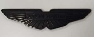 Aston Martin New Wings Boot Badge Black Chrome 150mm - Picture 1 of 1