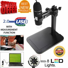 8LED 1000X 10MP USB Digital Microscope Endoscope Magnifier Camera w/ Lift Stand