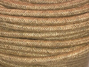 Leinen Jute Tuch bedeckt 2-Draht Runde Kordel, 18ga. Vintage Stil Anhängerdraht - Bild 1 von 4