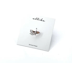 Ettika Crystal Teardop and Gold - Tone Wrap Ring R325 CLR G 6 - Picture 1 of 5