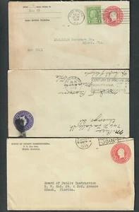 Lot4h(11) Stamped Envelopes 1930s Biplane Worlds Fair Chi. Air Mail UC7 Advts. - Picture 1 of 5