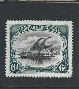 PAPUA 1901-05 6d BLACK & MYRTLE-GREEN MOUNTED MINT SG 6 CAT £70 - Picture 1 of 2