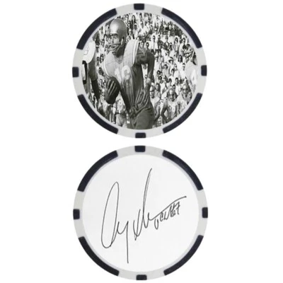 Chip del Salón de la Fama del Fútbol Americano Universitario Gary Beban UCLA - FIRMADO Foto 1 de 2