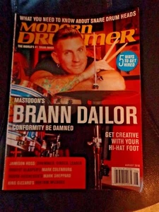 MODERN DRUMMER MAGAZINE-AUGUST 2018-BRANN DAILOR-EUC - Picture 1 of 1