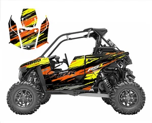 Polaris RS1 Graphics Wrap Kit 24 Mil dick Racing Vinyl #V4000 orange gelb - Bild 1 von 18