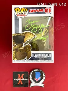 Zach Galligan firmato Flashing Gremlin Funko Pop #610 Gremlins Beckett certificato di autenticità - Foto 1 di 2