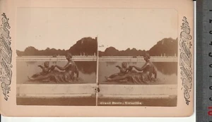 Photo albumine Stéréo FORMAT ATYPIQUE 11X17cm 1870 VERSAILLE - Imagen 1 de 1