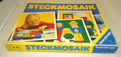 Ravensburger Steckmosaik(plug mosaic) Peg Board Art Activity text in German 1989 - Image 1 of 4