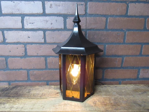 Large Vintage Antique Porch Light Sconce for Gothic Storybook Home 15 1/4" Tall Cover
