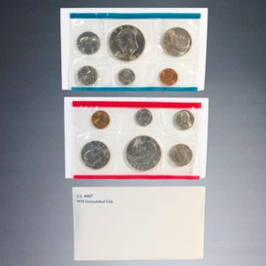 1977P+D UNITED STATES MINT UNCIRCULATED COIN SET 12 COINS IN CELLO+ORIG ENVELOPE - Picture 1 of 3