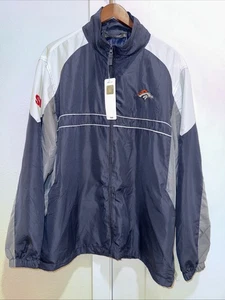 Chaqueta cortavientos Broncos Denver para hombre talla XL fútbol naranja y azul otoño  - Imagen 1 de 13