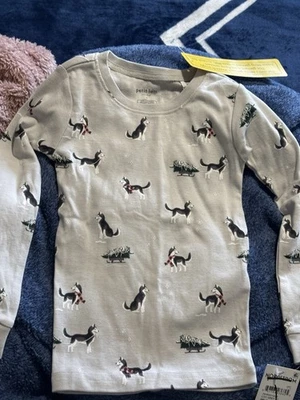 Petit Lem Holiday Huskies Pajama Set for children - Image 1 of 4