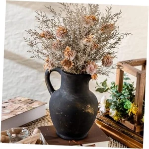 Ceramic Rustic Farmhouse Vase with Handle, Terracotta Vase, 6.7*5.5*8 Bronze - Picture 1 of 8
