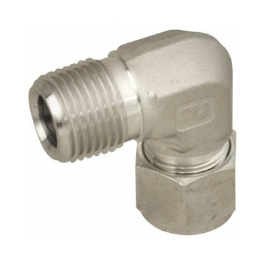 Parker Compression Tube Male Elbow 1/8-27, 1/16" Tube OD, Compression x MNPT 2PK - Image 1 of 4