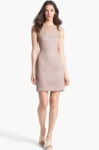 Vestido Vaina Diane Von Furstenberg Kinchu Rubor Desnudo Encaje Sin Mangas Boho Hada - Imagen 1 de 9