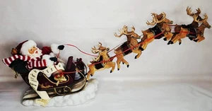 DEPT 56 Clothtique Possible Dreams Weihnachtsschlitten & acht kleine Rentiere Figur  - Bild 1 von 19