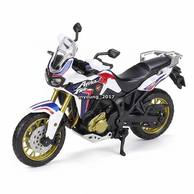 1:18 Honda Africa Twin DCT Motocicleta Modelo Diecast Juguetes para Niños Niños Blanco Foto 1 de 4