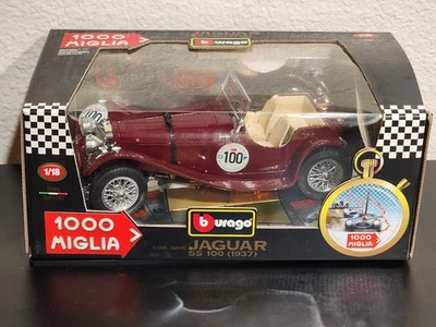 Burago #3206 - Jaguar SS100 1937 Mille Miglia 1:18 coche modelo diecast  Foto 1 de 4