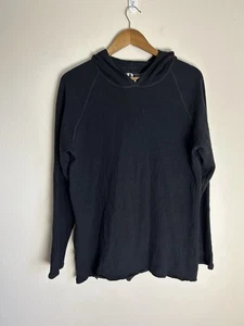 Duckworth Midnight Black Merino Wool Blend Hoodie Hooded Sweatshirt L USA Made - Bild 1 von 4
