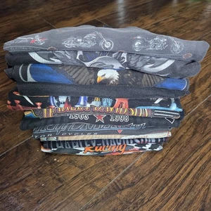Vintage Harley-Davidson Motorcycle Tshirt Bundle Of 11 XL 90s Y2K Reseller Lot - Picture 1 of 24