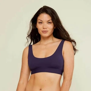 Andie Swim Ventura Damen-Badeoberteil Medium 8-10 flach marineblau Rundhalsausschnitt neu mit Etikett - Bild 1 von 13