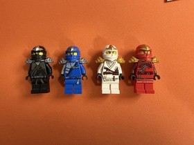 Lego Ninjago ZX Minifigure Lot All 4 Ninjas Kai Zane Cole Jay 9449 great