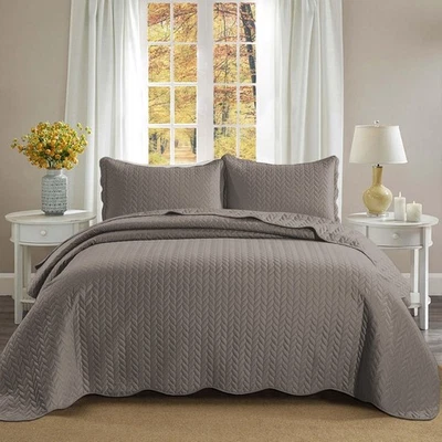 Juego de colcha de verano Feel Like de algodón con almohada falsa doble queen king Foto 1 de 4