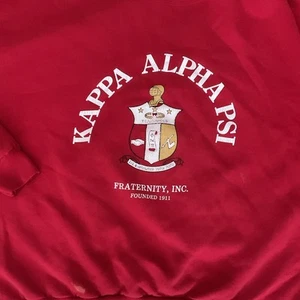 Vintage Kappa Alpha Psi XXXL Red Sweatshirt USA Made Stained - Picture 1 of 7