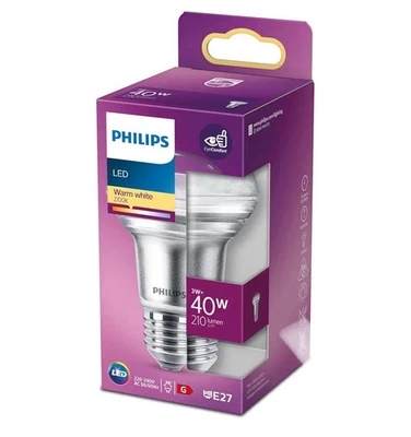 2 x Philips Lamp Bulb 3w 40W LED 2700k Warm White Dimmable Screw - Image 1 of 4