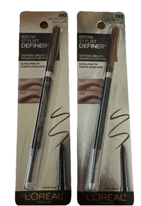 2 L'Oreal Brow Stylist Definer Ultra Fine Tip 392 Light Brunette - Picture 1 of 3
