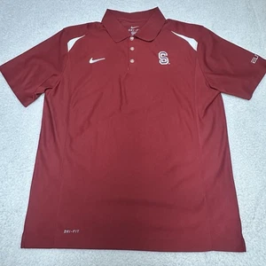 Nike Elite Stanford University Poloshirt Erwachsene L rot Dri Fit College Cardinals - Bild 1 von 11