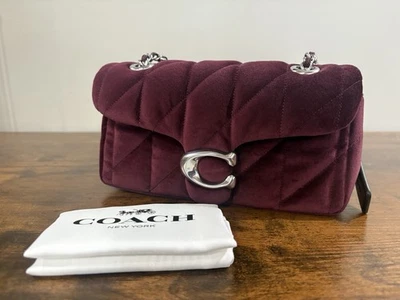 Coach Quilted Tabby 20 Shoulder Crossbody Velvet Merlot NWT - Image 1 of 4