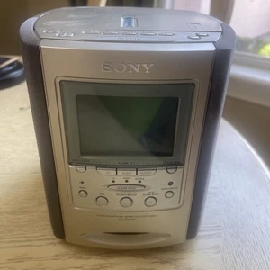 Sony ICF-CD863V Dream MACHINE TV/Meteo FM/AM Lettore CD Sveglia FUNZIONA ALLA GRANDE - Foto 1 di 9