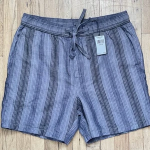 John Varvatos David Shorts Gr. 32 Baumwolle & Hanf jeansblau Streifen NEU Neu mit Etikett - Bild 1 von 6