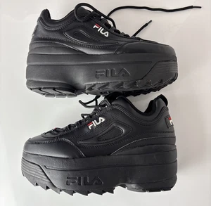 fila disruptor 2 wedge trainers women’s Size 6 Black - Picture 1 of 11