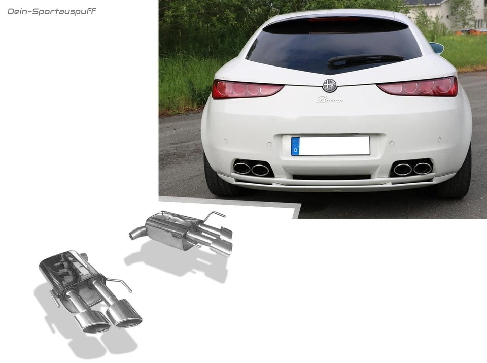 Fox Duplex Scarico Sportivo Silenziatore ALFA ROMEO Brera 939 dx SX je 2x106x71