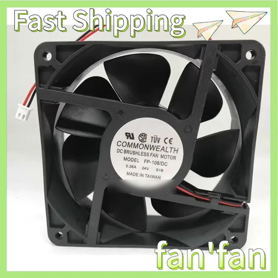 FP-108/DC 1X COMMONWEALTH 12038 FP-108/DC S1B 24V 0.36A Axial Cooling Fan - Image 1 of 1