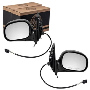 Pair Set Power Side Mirrors Heated Chrome Cover for 1997-2002 Ford Expedition - Picture 1 of 4