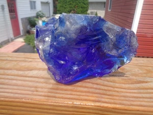 Escoria de roca de vidrio bastante transparente azul cobalto 3,6 libras ZZ13 rocas paisaje acuario - Imagen 1 de 2