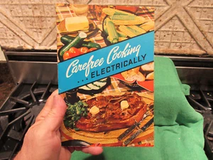 Old Baking Recipe Cookbook 1950 Carefree Cooking Electrically Red E Kilowatt!!! - Picture 1 of 9