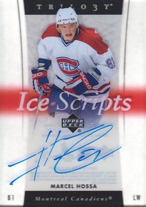 2005-06 Upper Deck Trilogy Ice Script AUTO #IS-HS Marcel Hossa