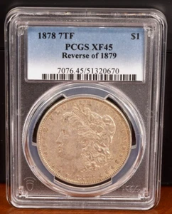 1878 Morgan Silver Dollar REV 1879 PCGS XF45 - Picture 1 of 4