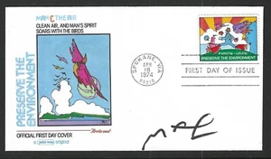 Peter Max Autograph on Scott #1527, Fleetwood Cacheted First Day Cover - Picture 1 of 3