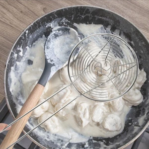 Stainless Steel Colander Baby Cooking Strainer Hot Pot Utensils Scoops - Imagen 1 de 12