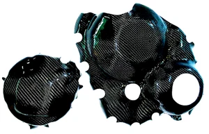 HONDA CBR650 R 2019-2024 RH01 RH07 Neo 2x CARBON KUPPLUNGSDECKEL LIMADECKEL - Picture 1 of 2