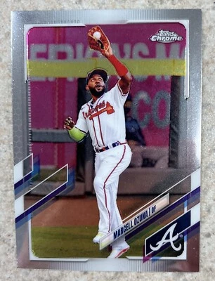 2021 Topps Chrome - #202 Marcell Ozuna OF Atlanta Braves Dominican Republic  - Image 1 of 2