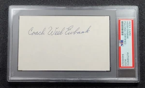 Tarjeta de índice firmada Coach WEEB EWBANK de 3x5 pulgadas - Nueva York Jets - PSA losada - Imagen 1 de 4